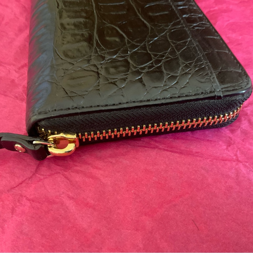 Kate Spade Black Croc Embossed Wallet - Picture 4 of 8